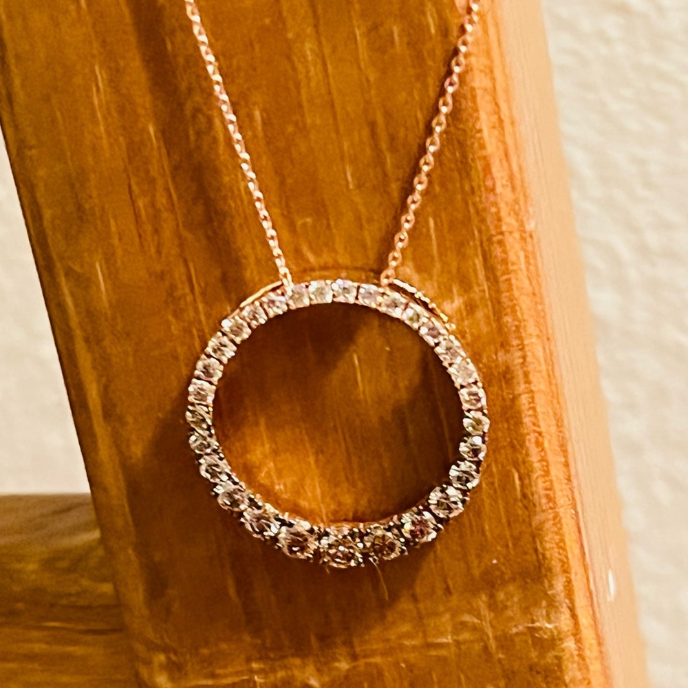 Le Vian 14k Chocolate Diamond Circle 18” Adjustable Pendant Necklace, 1-1/2 ct